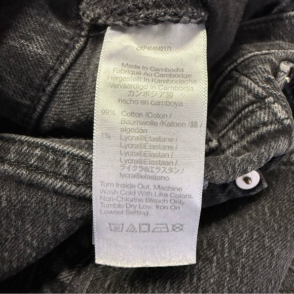 Madewell The Perfect Vintage Wide Leg Jeans 25 Black Acid Wash - Picture 7 of 8